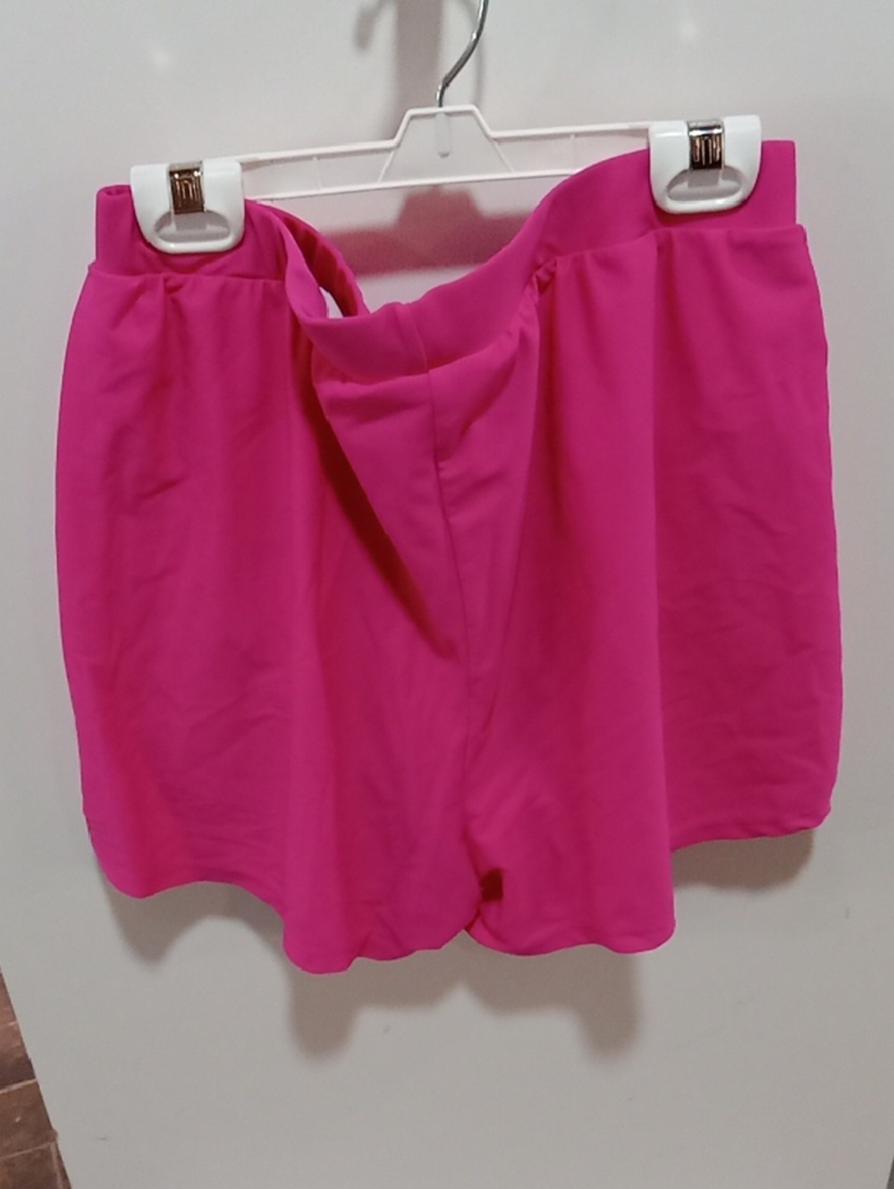 (298) Women's Bright Pink Stretch Swim Shorts